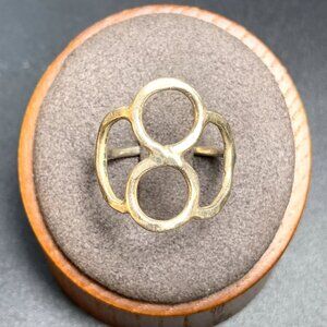 Figure of 8 Freeform 1.25mm Band Ring VTG Sterling Silver 925 Size 6